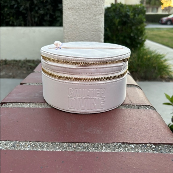Jean Paul Gaultier Handbags - Gaultier Divine White Round Cosmetic Case